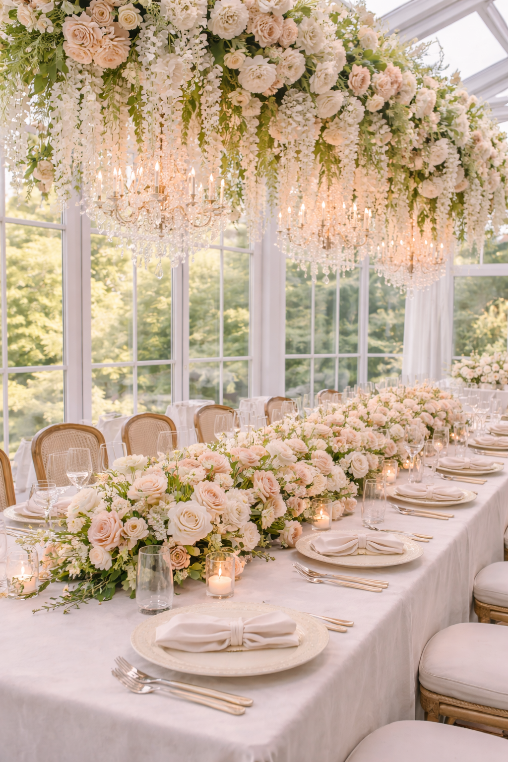 Floral storefront installation